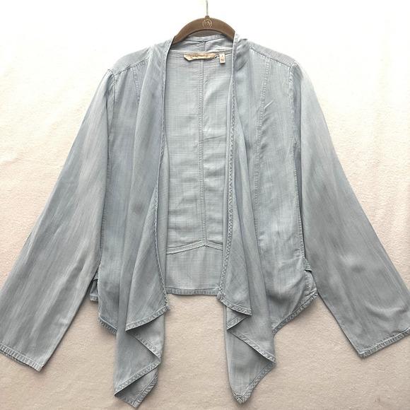 Soft Surroundings Tencel Topper Chambray S Boho Layer Minimalist Capsule Flowy - Picture 2 of 11